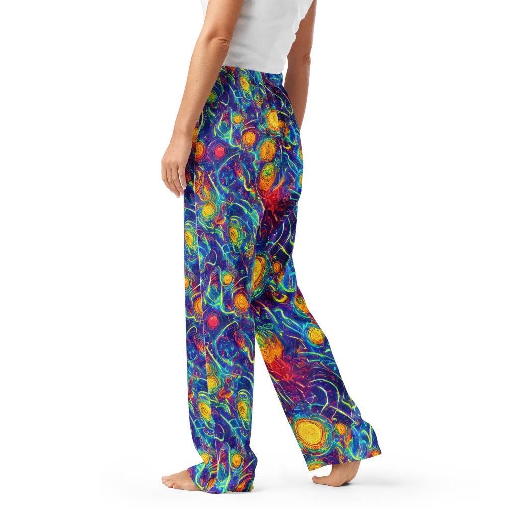 Cosmic Marigold on Women's Pajama Pants — Left