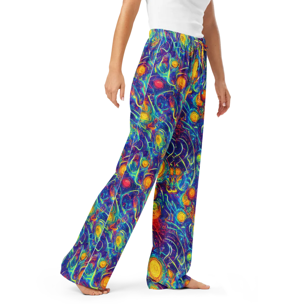 Cosmic Marigold on Women's Pajama Pants — Right Front