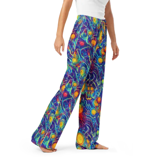 Cosmic Marigold on a Women's Pajama Pants