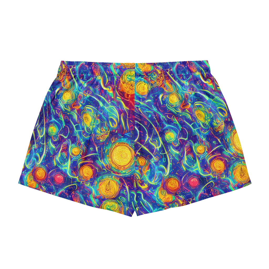 Cosmic Marigold on Women's Pajama Shorts — Back