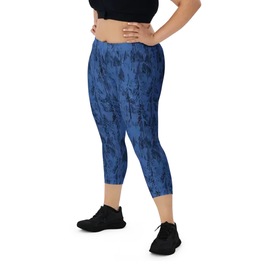 Bluewood Nocturne on a Capri Leggings