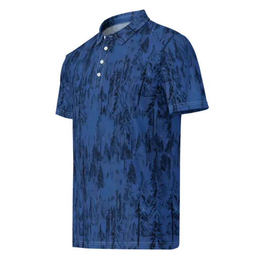 Bluewood Nocturne on a Men's Slim Fit Polo Shirt