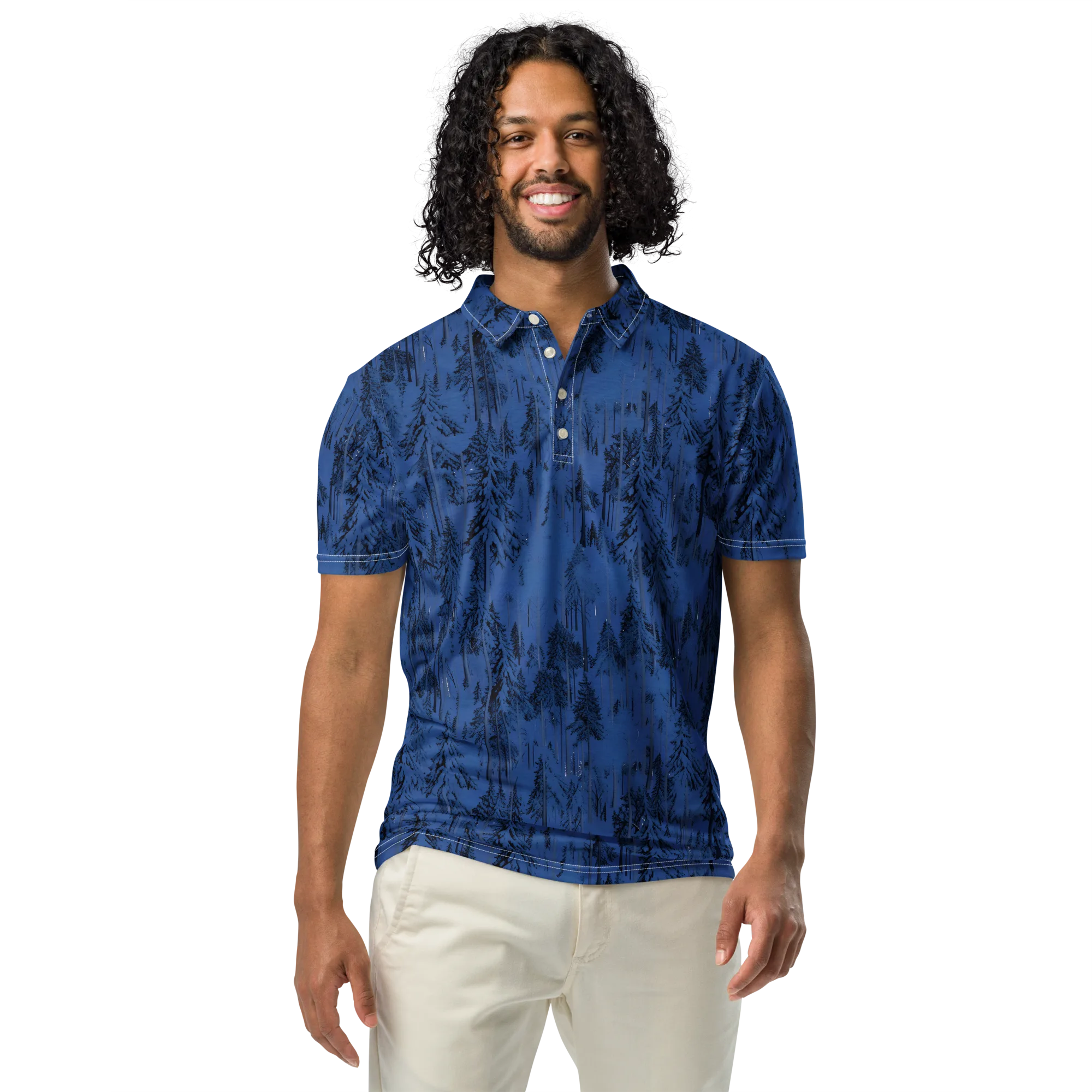 Bluewood Nocturne on Men's Slim Fit Polo Shirt — Front