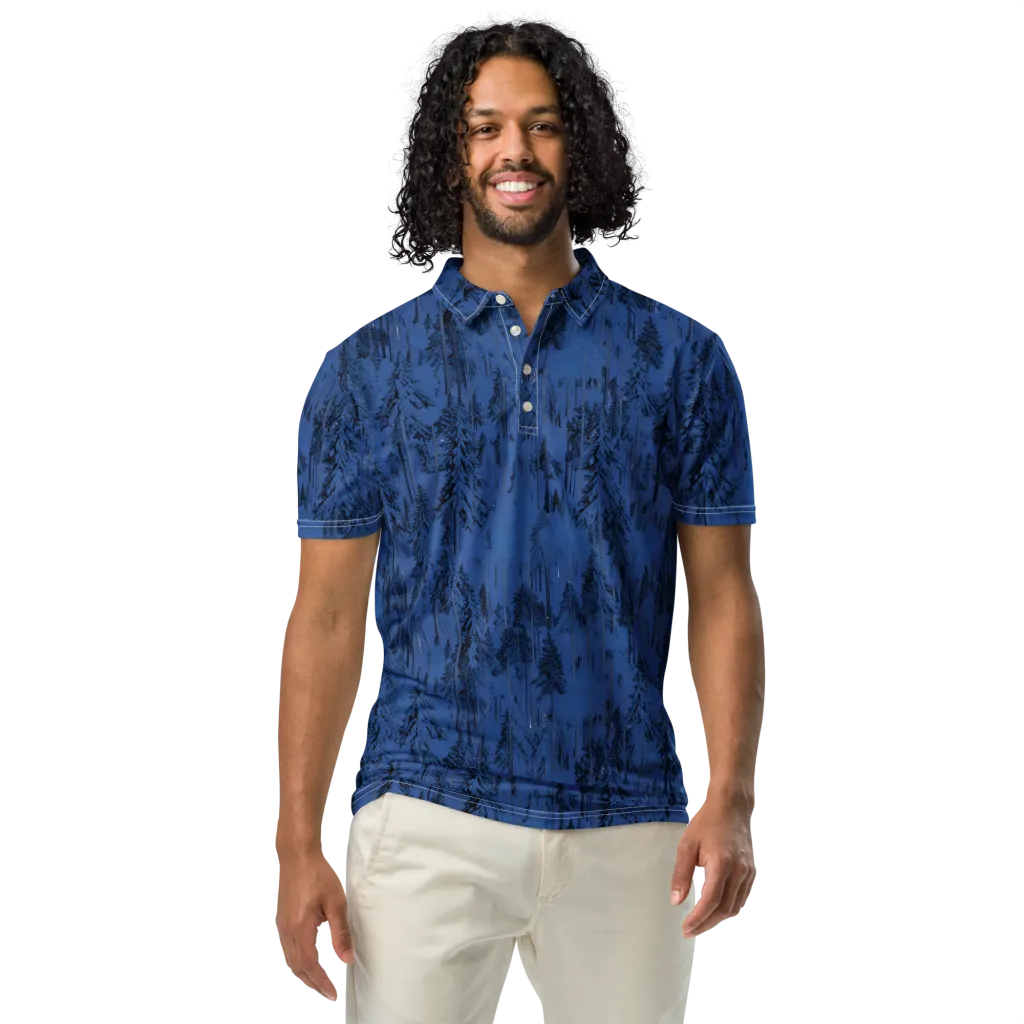 Bluewood Nocturne on Men's Slim Fit Polo Shirt — Front