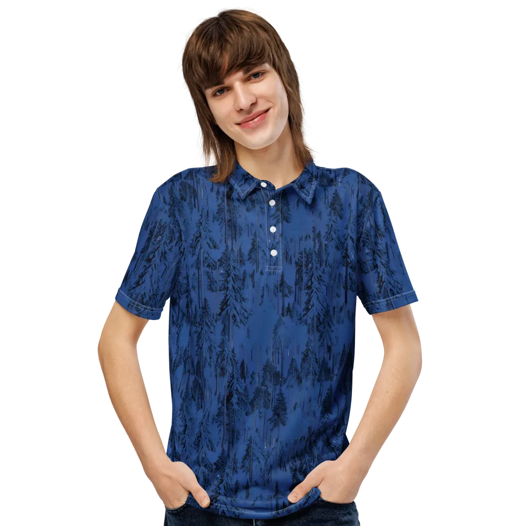 Bluewood Nocturne on Men's Slim Fit Polo Shirt — Front