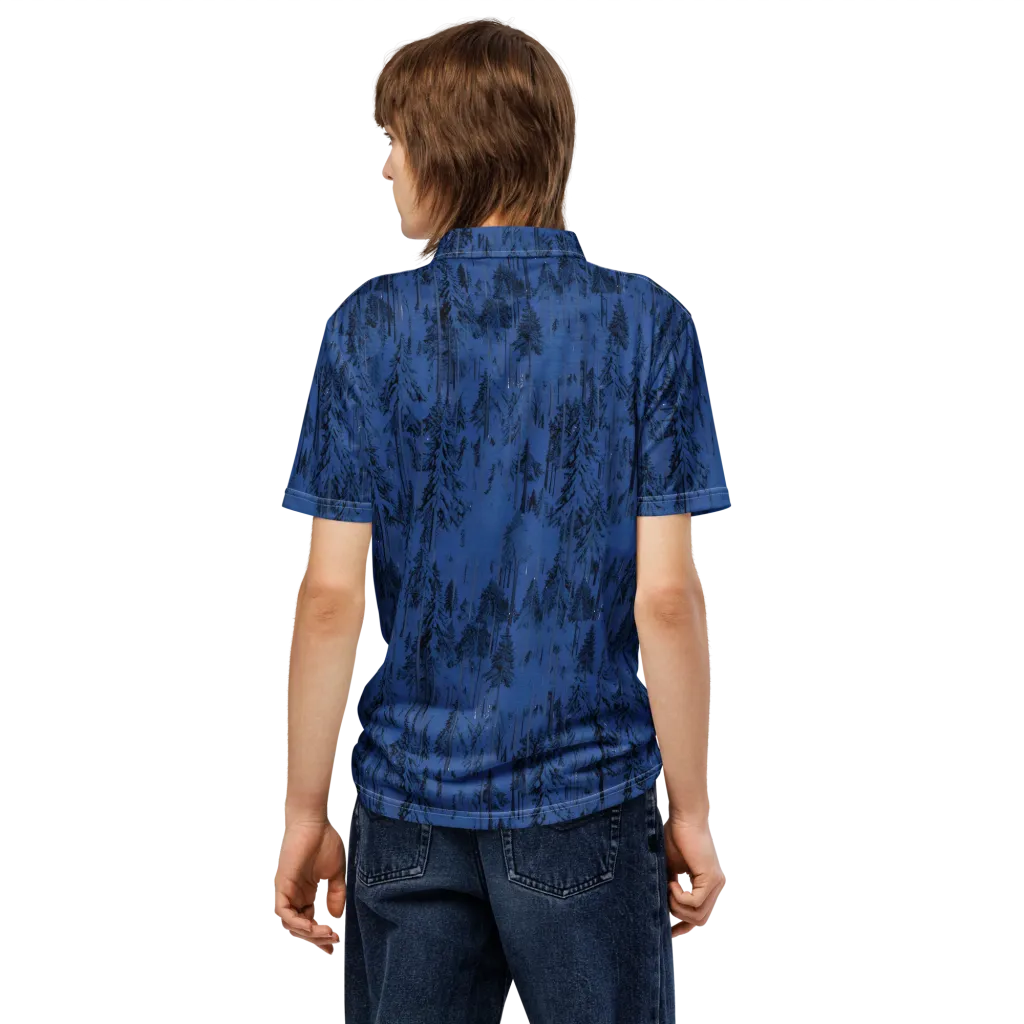 Bluewood Nocturne on Men's Slim Fit Polo Shirt — Back