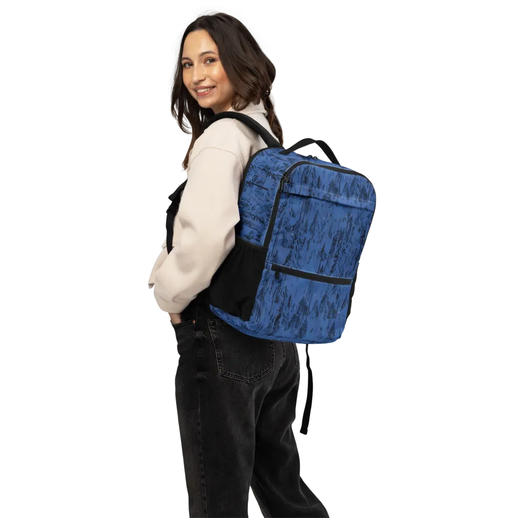 Bluewood Nocturne on Utility Backpack — Back