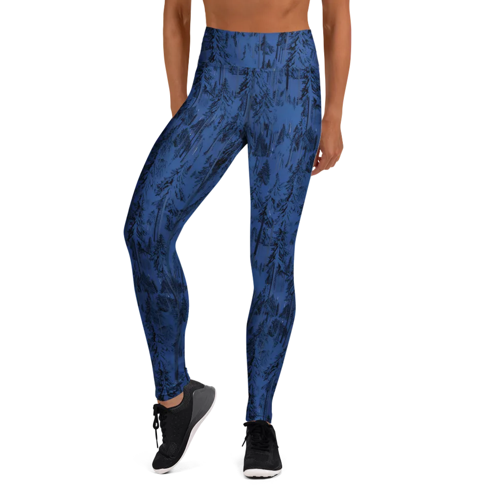 Bluewood Nocturne on Yoga Leggings — Front
