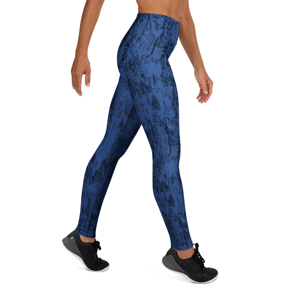 Bluewood Nocturne on Yoga Leggings — Right