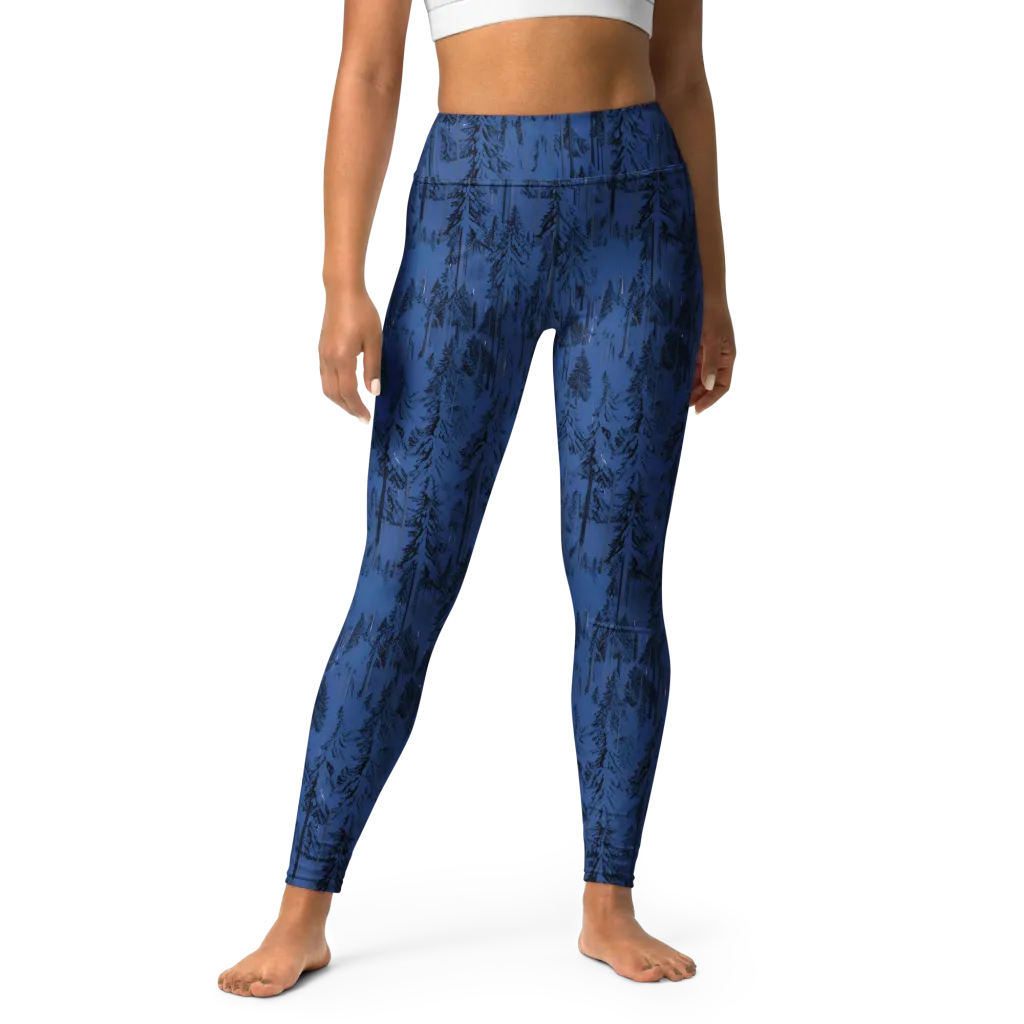 Bluewood Nocturne on Yoga Leggings — Front