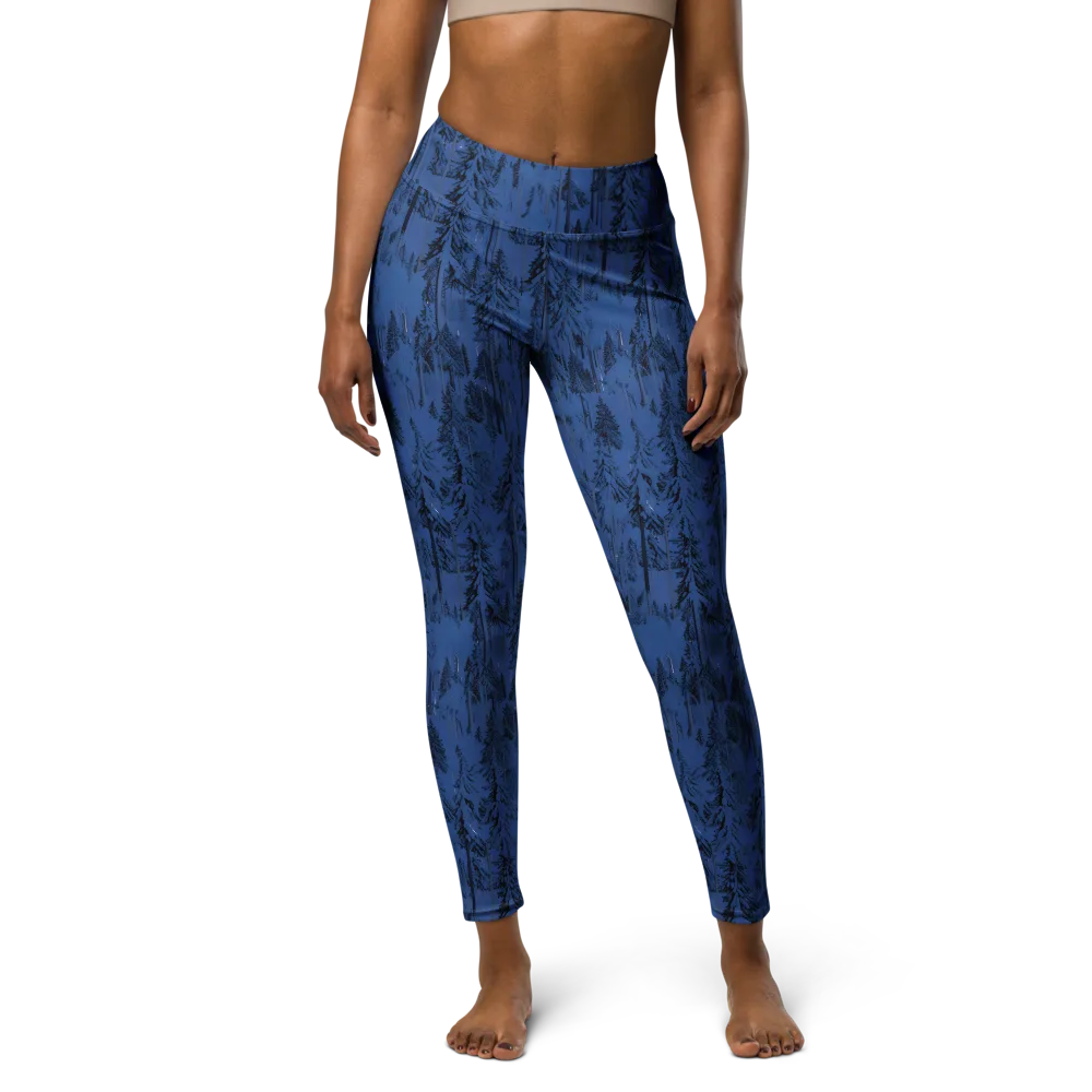 Bluewood Nocturne on Yoga Leggings — Front