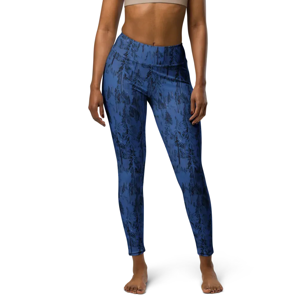 Bluewood Nocturne on Yoga Leggings — Front