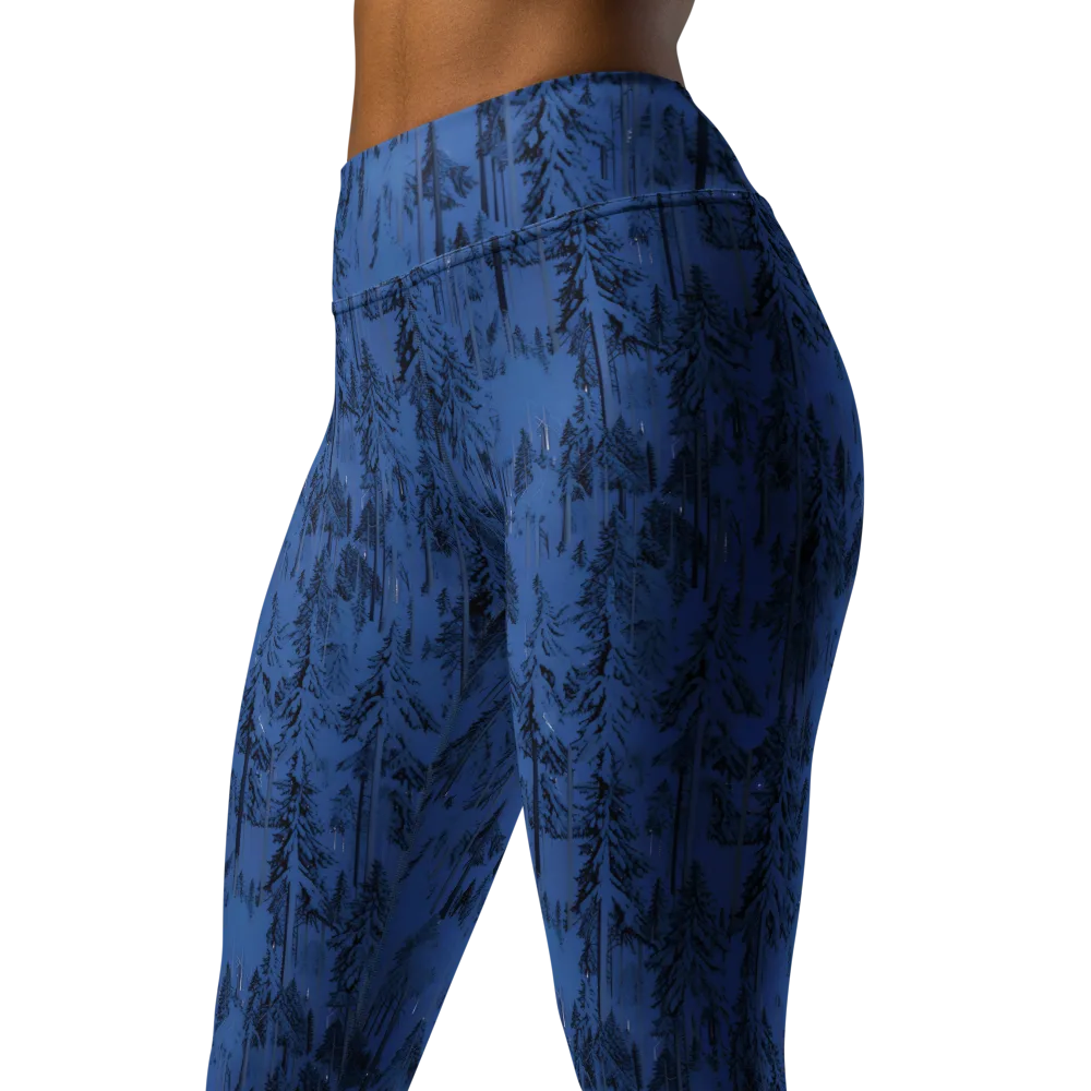 Bluewood Nocturne on Yoga Leggings — Left Front