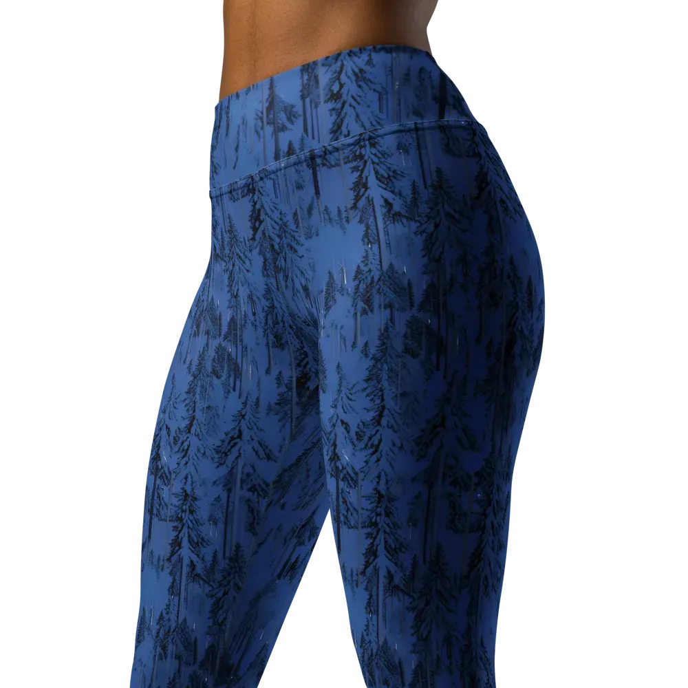 Bluewood Nocturne on Yoga Leggings — Left Front