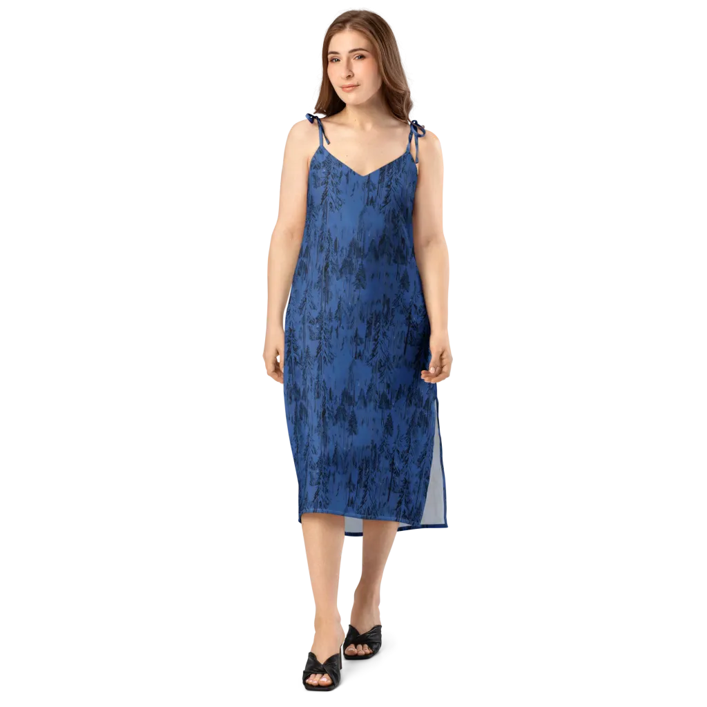 Bluewood Nocturne on Slip Dress — Front