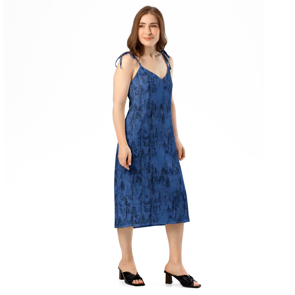 Bluewood Nocturne on Slip Dress — Right Front