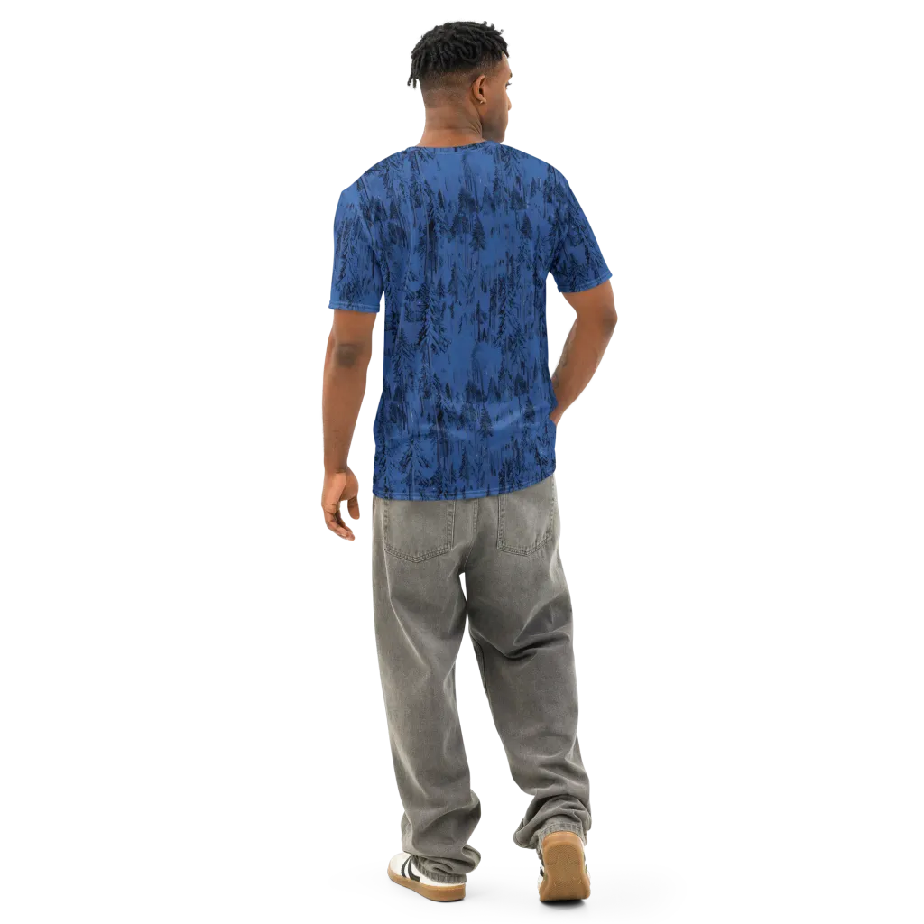 Bluewood Nocturne on Men's Cotton Crew Neck T-Shirt — Back