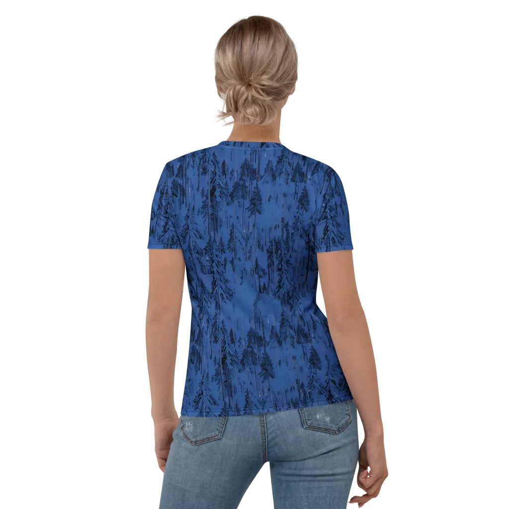Bluewood Nocturne on Women's Crew Neck T-Shirt — Back