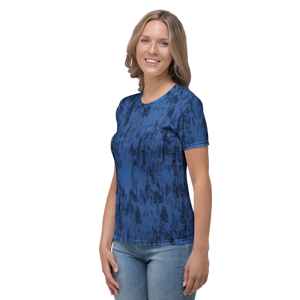 Bluewood Nocturne on Women's Crew Neck T-Shirt — Left