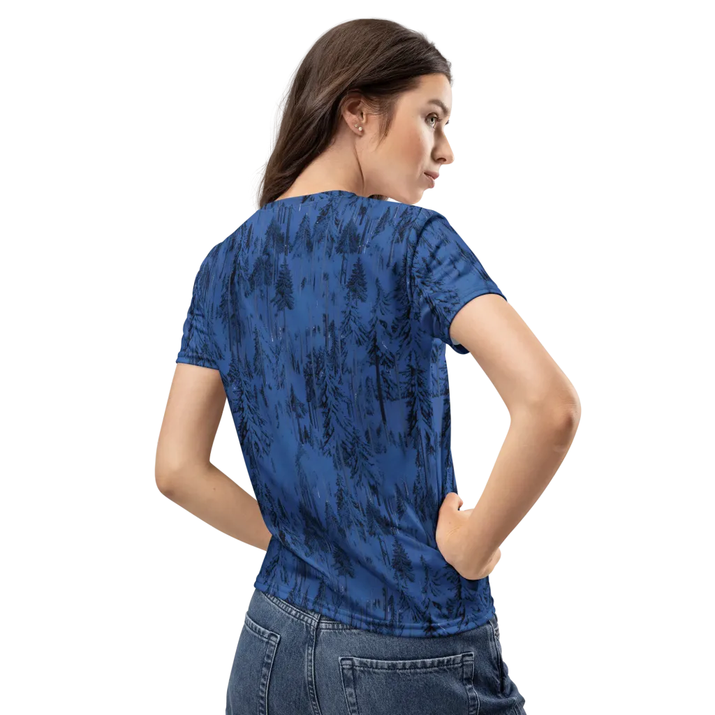 Bluewood Nocturne on Women's Crew Neck T-Shirt — Back
