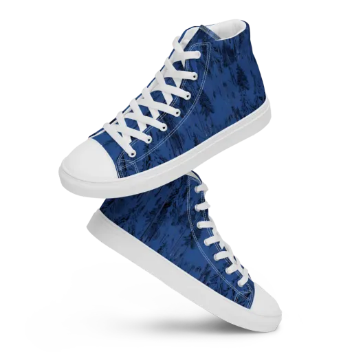 Bluewood Nocturne on a Women's High Top Canvas Shoes
