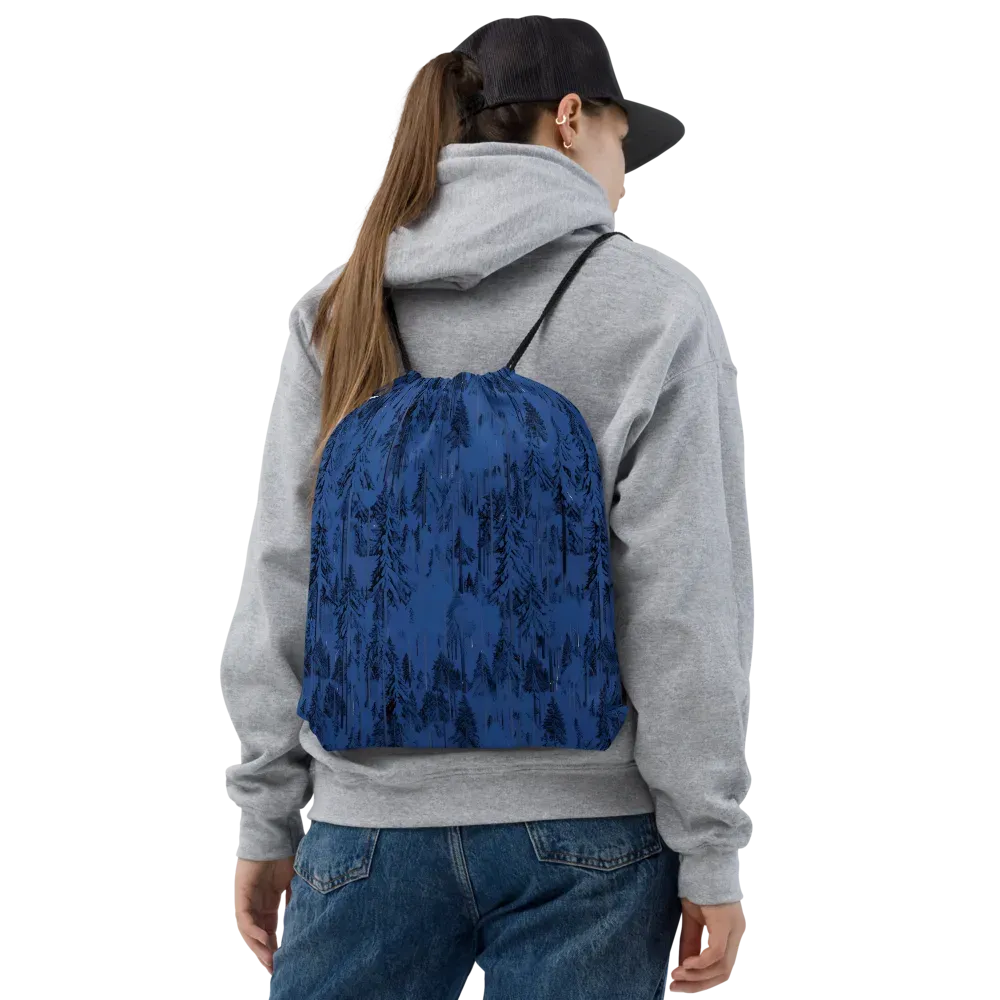 Bluewood Nocturne on Drawstring Bag — Front