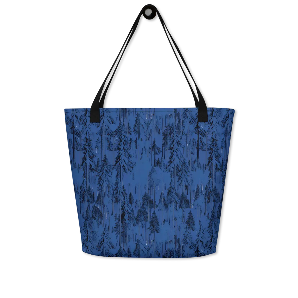 Bluewood Nocturne on Large Tote Bag W/ Pocket — Front