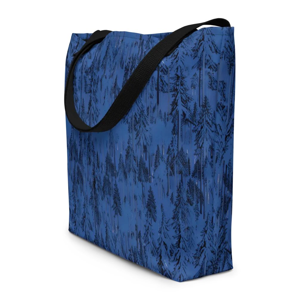 Bluewood Nocturne on Large Tote Bag W/ Pocket — Front