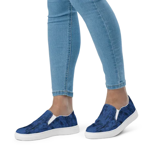 Bluewood Nocturne on a Women's Slip-On Canvas Shoes