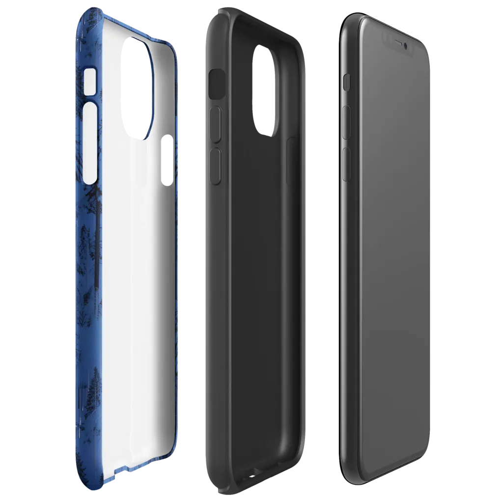 Bluewood Nocturne on Tough Case for iPhone® — Right