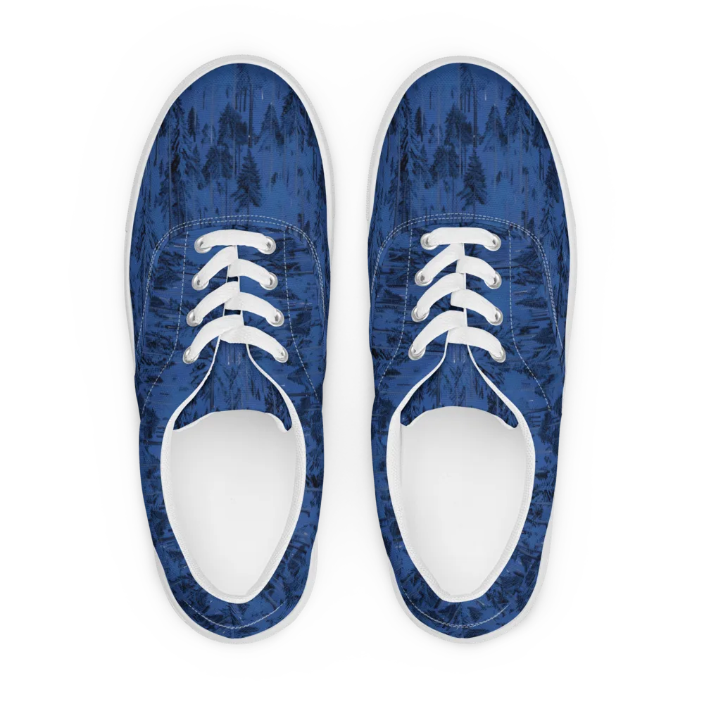 Bluewood Nocturne on Men's Lace-Up Canvas Shoes — Front