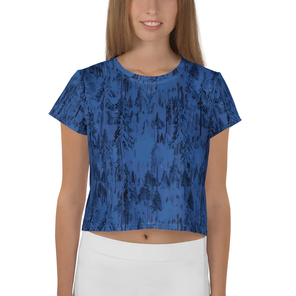 Bluewood Nocturne on Crop Tee — Front