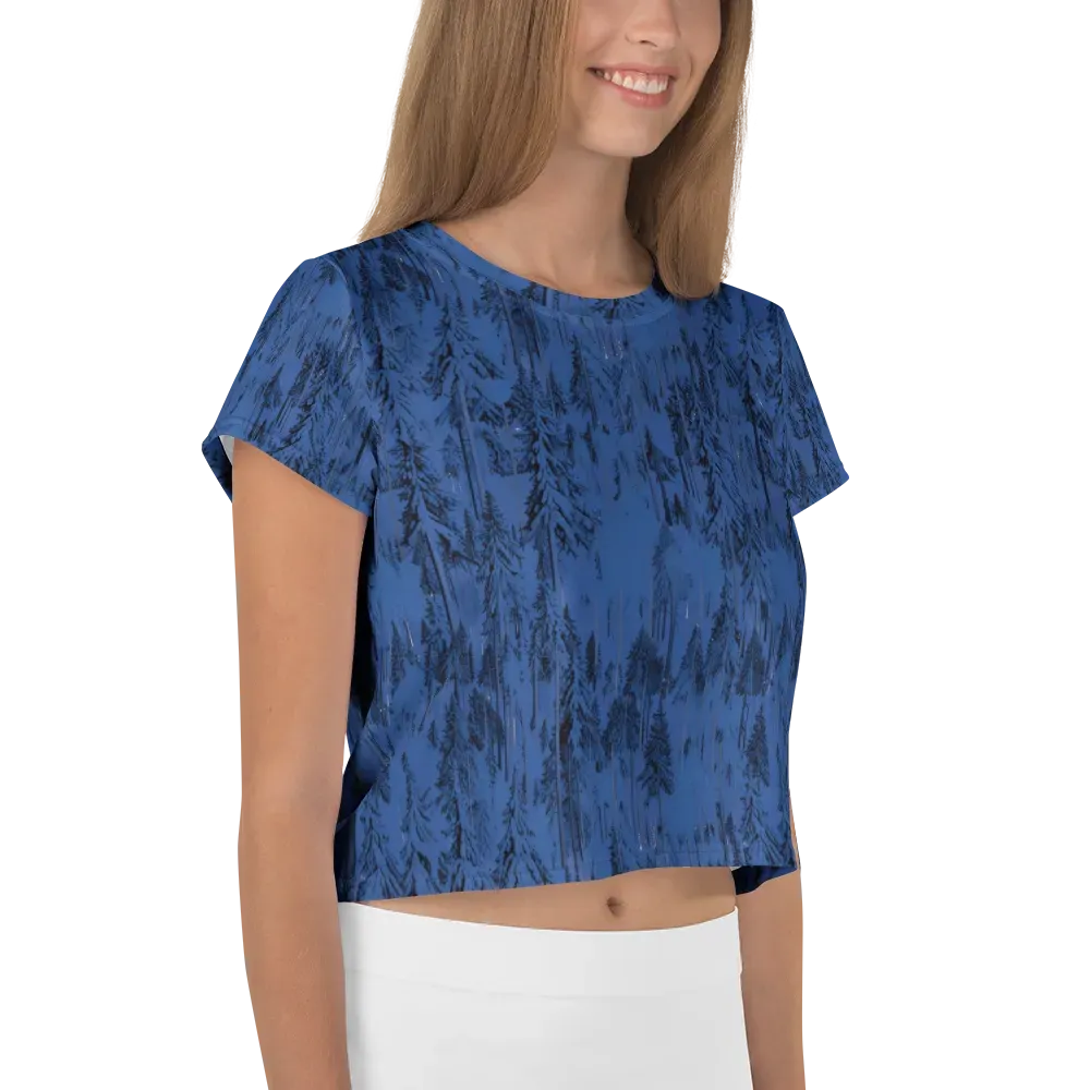 Bluewood Nocturne on Crop Tee — Right