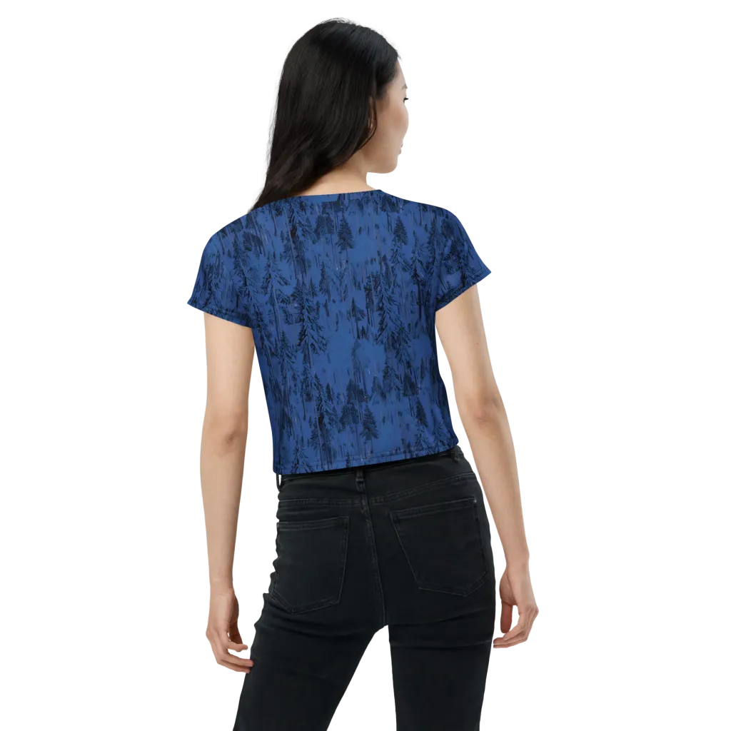 Bluewood Nocturne on Crop Tee — Back