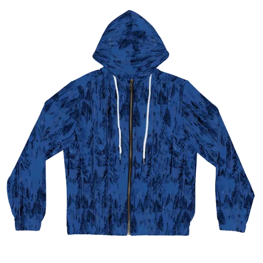 Bluewood Nocturne on a Women's Full-Zip Hoodie