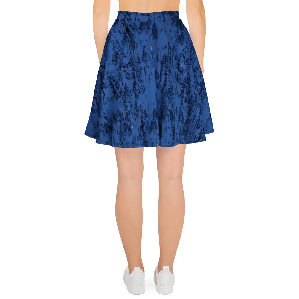 Bluewood Nocturne on Skater Skirt — Back
