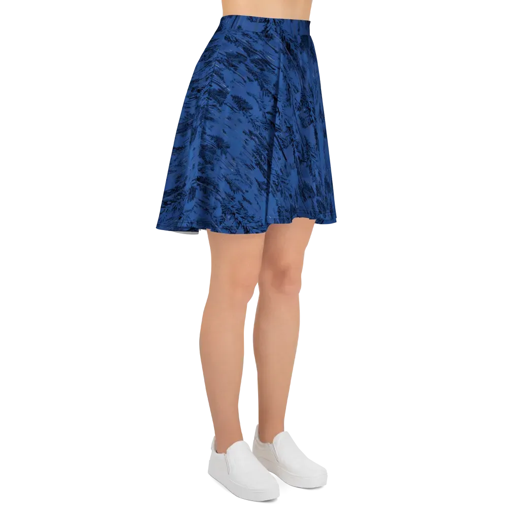 Bluewood Nocturne on Skater Skirt — Right