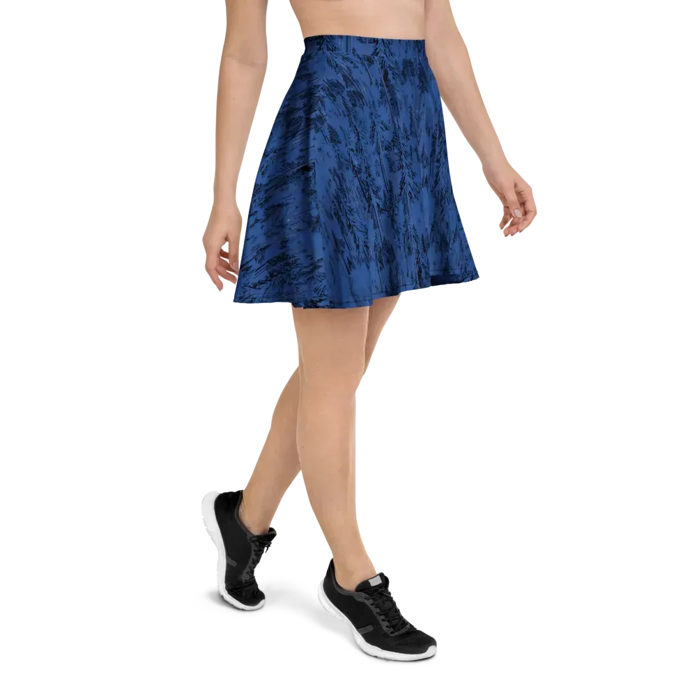 Bluewood Nocturne on Skater Skirt — Right