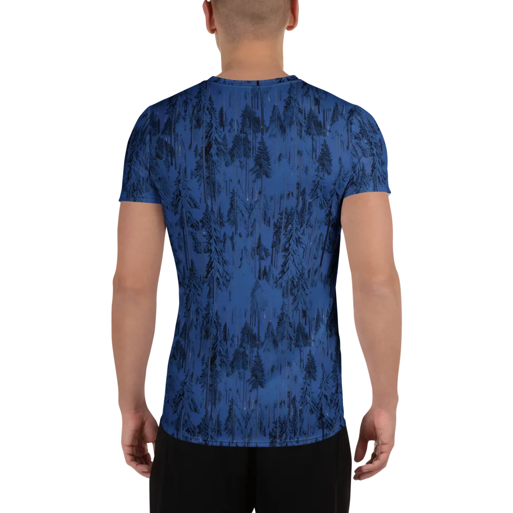 Bluewood Nocturne on Men's Athletic T-Shirt — Back
