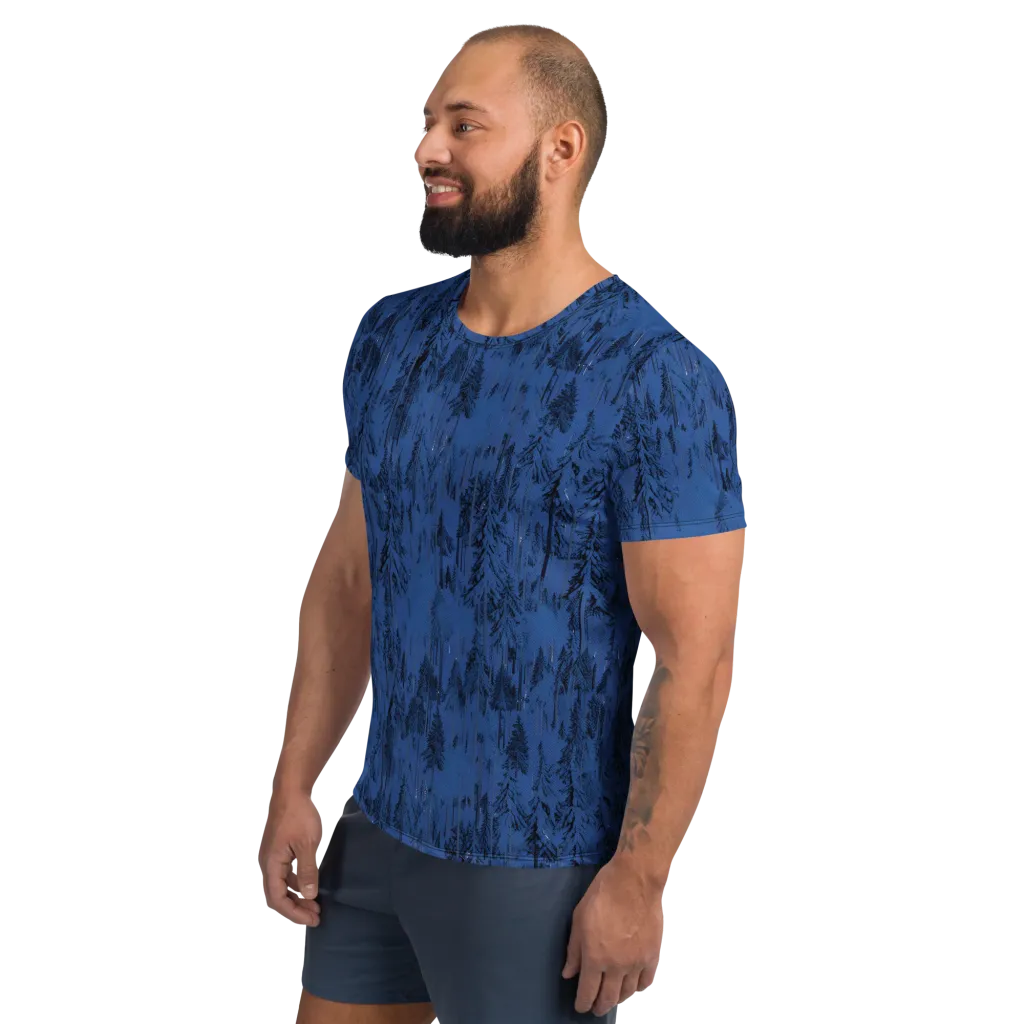 Bluewood Nocturne on Men's Athletic T-Shirt — Left