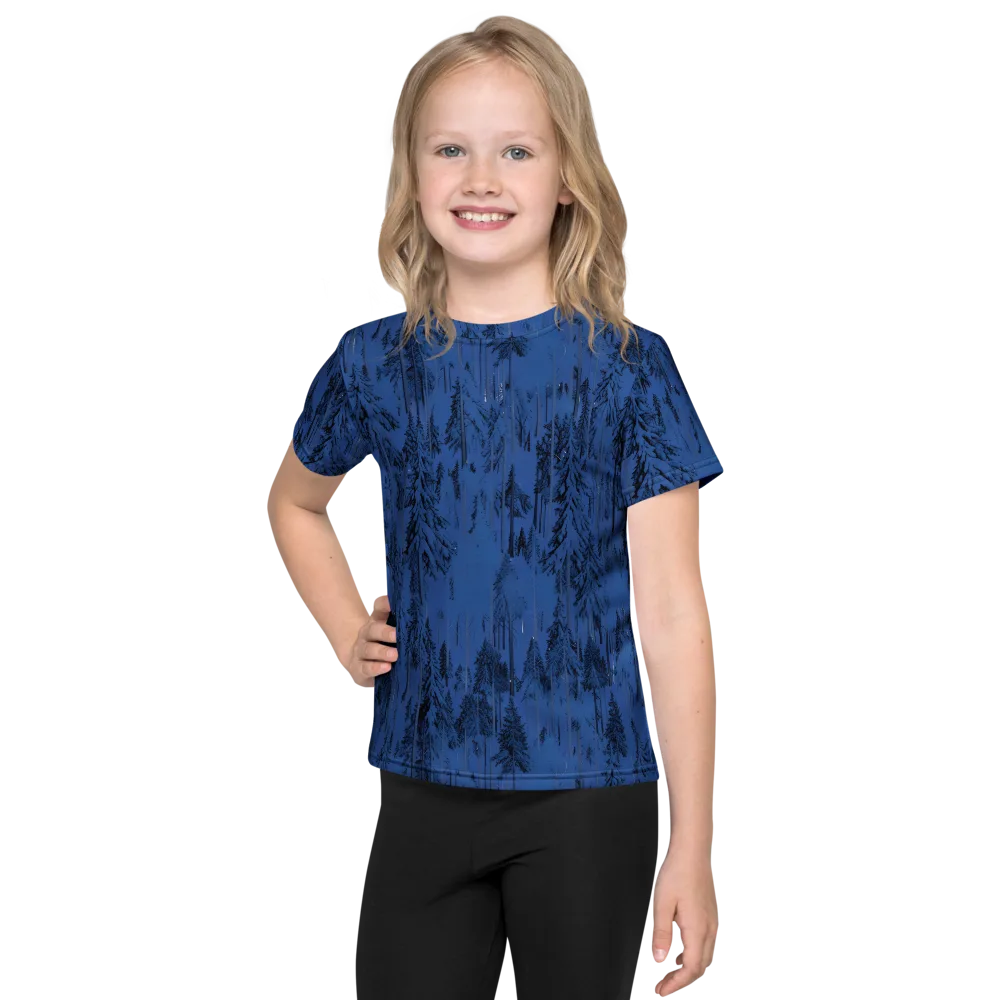 Bluewood Nocturne on Kids Crew Neck T-Shirt — Front