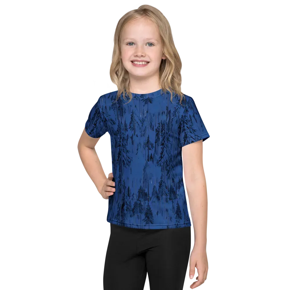 Bluewood Nocturne on Kids Crew Neck T-Shirt — Front