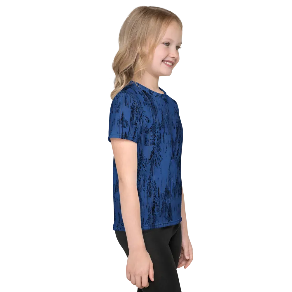 Bluewood Nocturne on Kids Crew Neck T-Shirt — Right