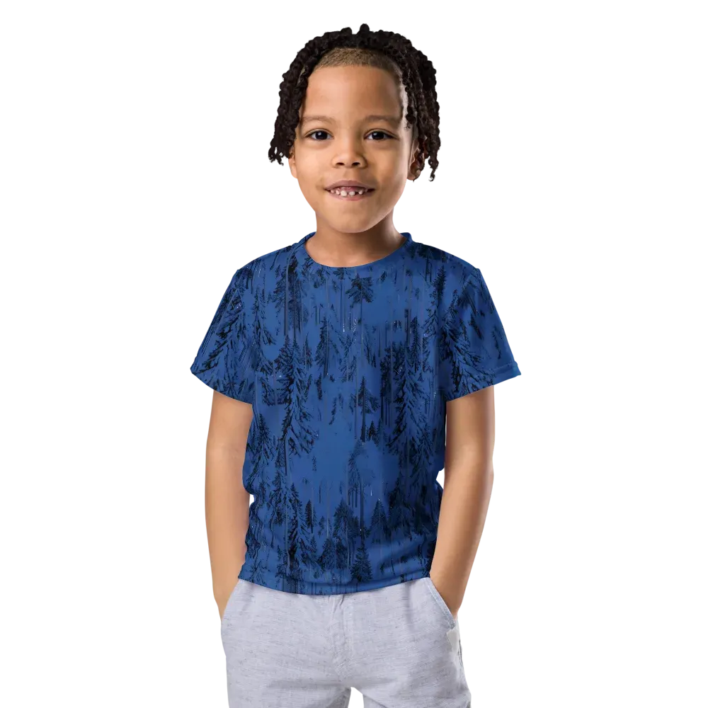 Bluewood Nocturne on Kids Crew Neck T-Shirt — Front