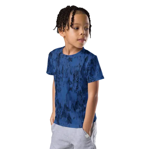Bluewood Nocturne on a Kids Crew Neck T-Shirt