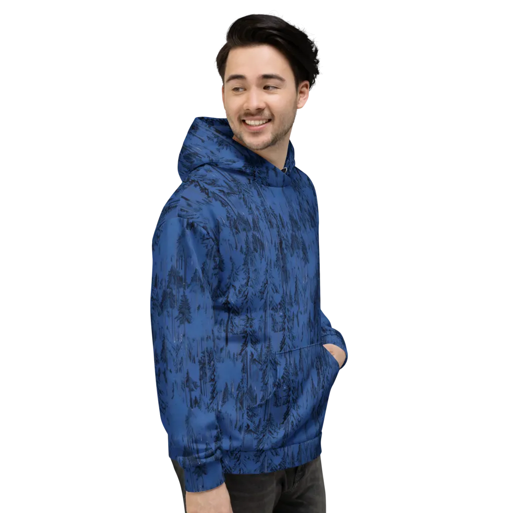 Bluewood Nocturne on Hoodie — Right