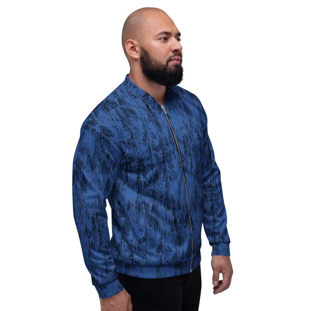 Bluewood Nocturne on Bomber Jacket — Right
