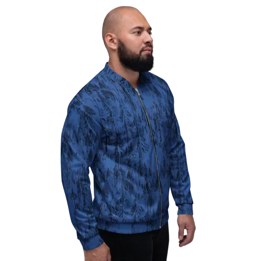 Bluewood Nocturne on a Bomber Jacket