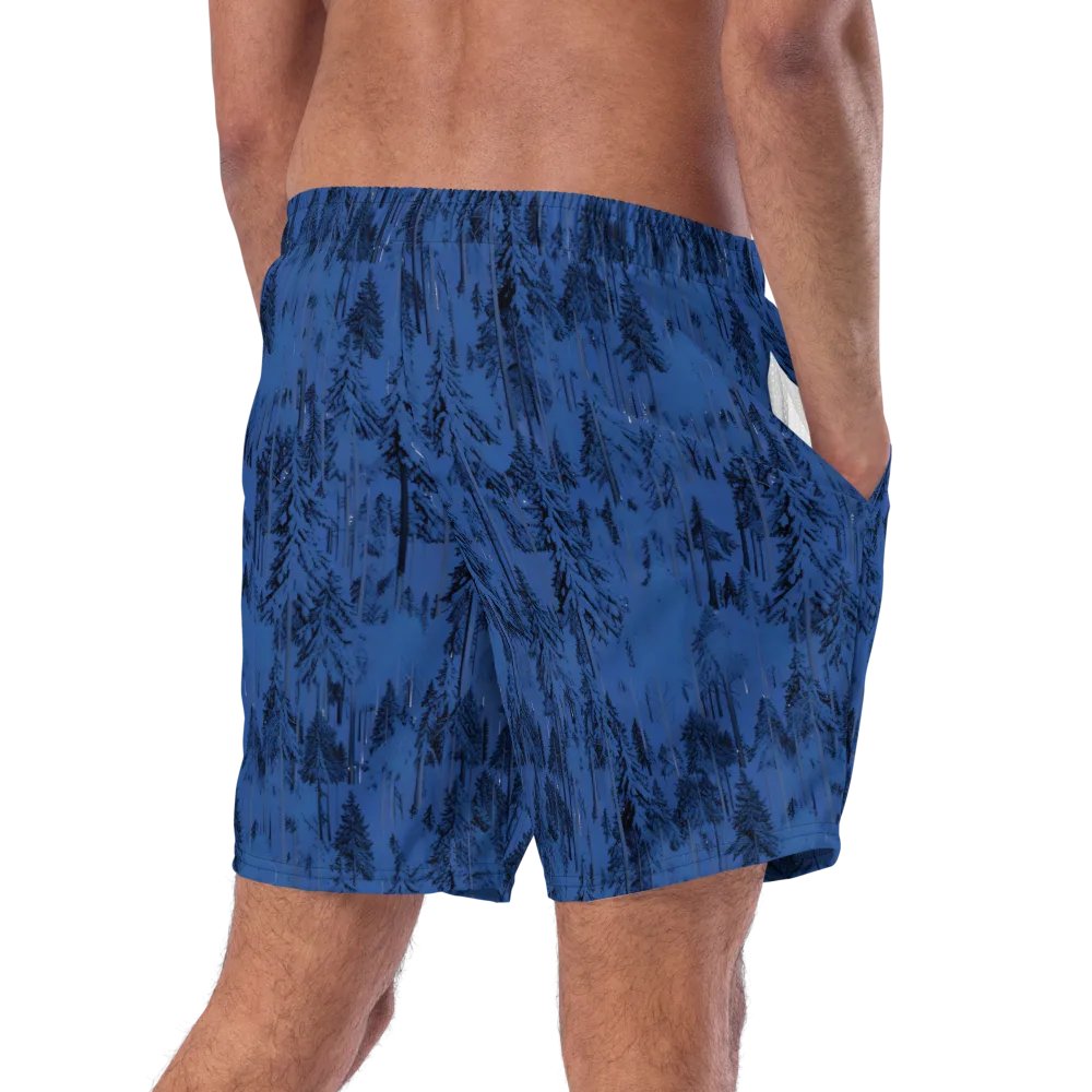 Bluewood Nocturne on Swim Trunks — Right Back