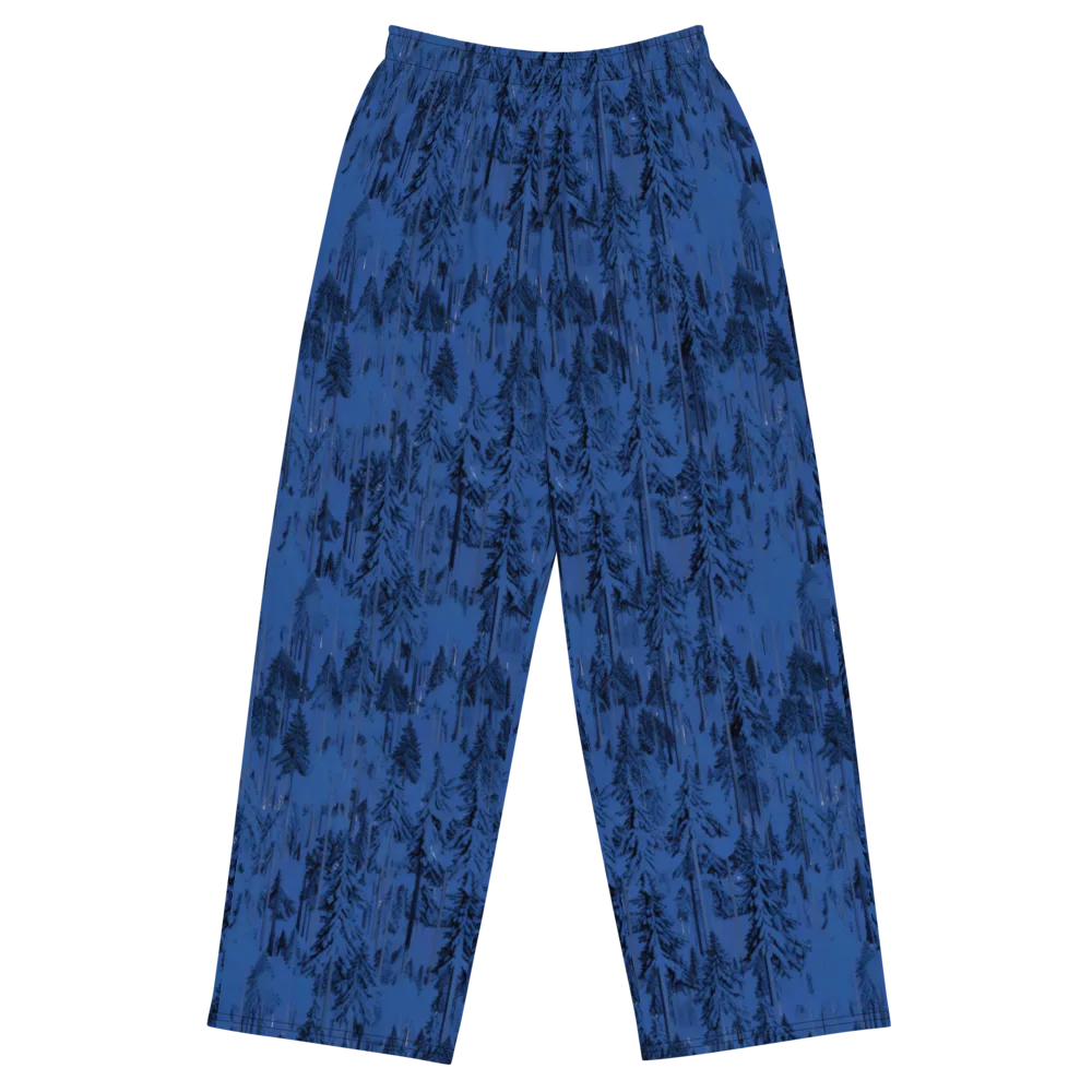 Bluewood Nocturne on Wide-Leg Pants — Front